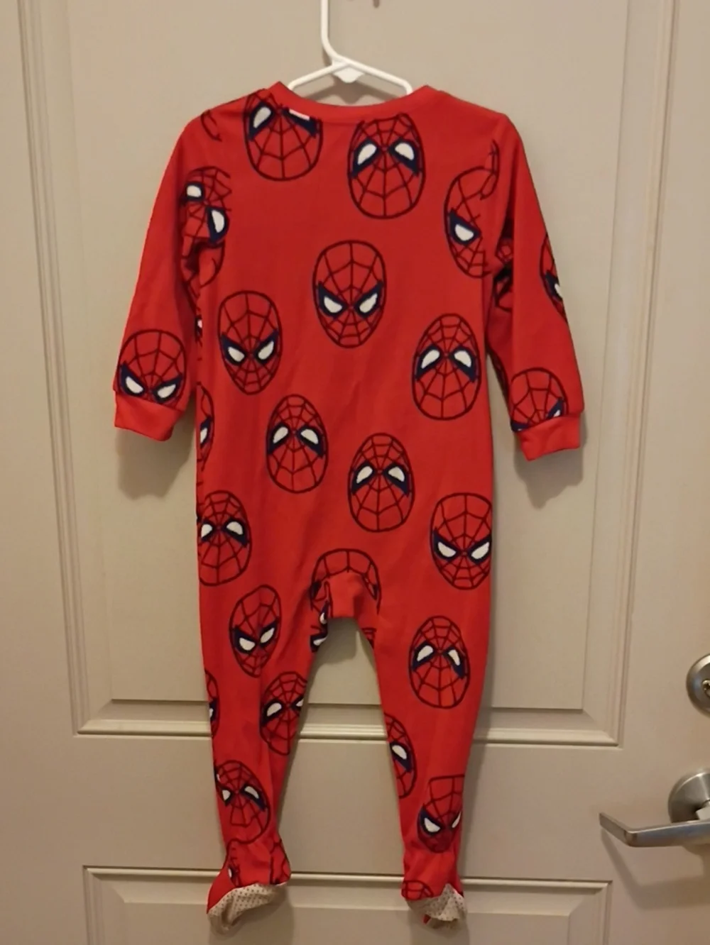 Marvel Spiderman Flame Resistant Full Zip Footie Pajamas Size 3T
